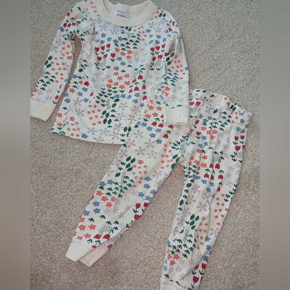 GUC Hanna Andersson bunny flower long johns